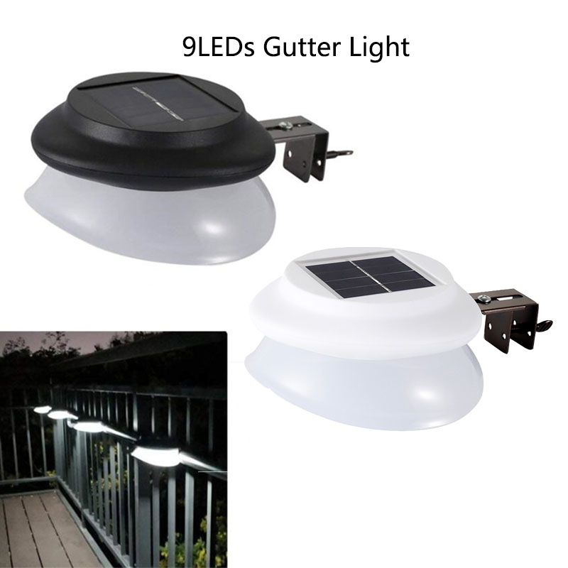 Éclairage Sécurité Extérieures Pour Solaires Yard Garden Clôture Gouttière Lampes Lights Poteau Led Paysage 9 De Étanches Eaves m8nN0w