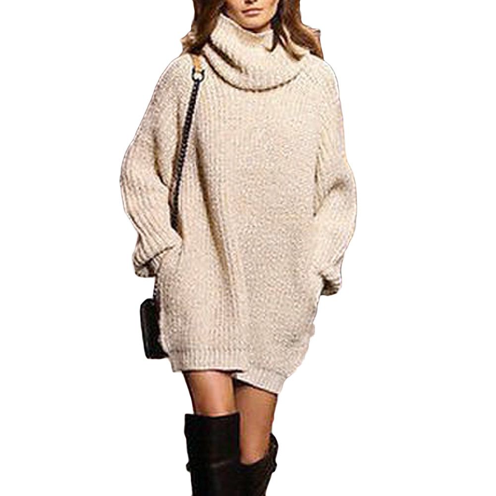 turtleneck sweater dress oversized