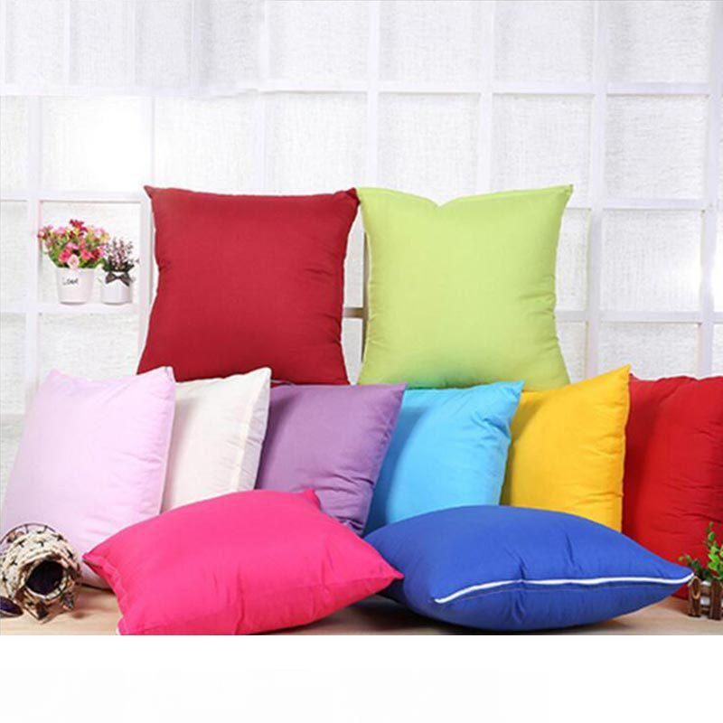 Plain Throw Pillow Case Cover Blank Polyster Home Sofa Cushion Cover