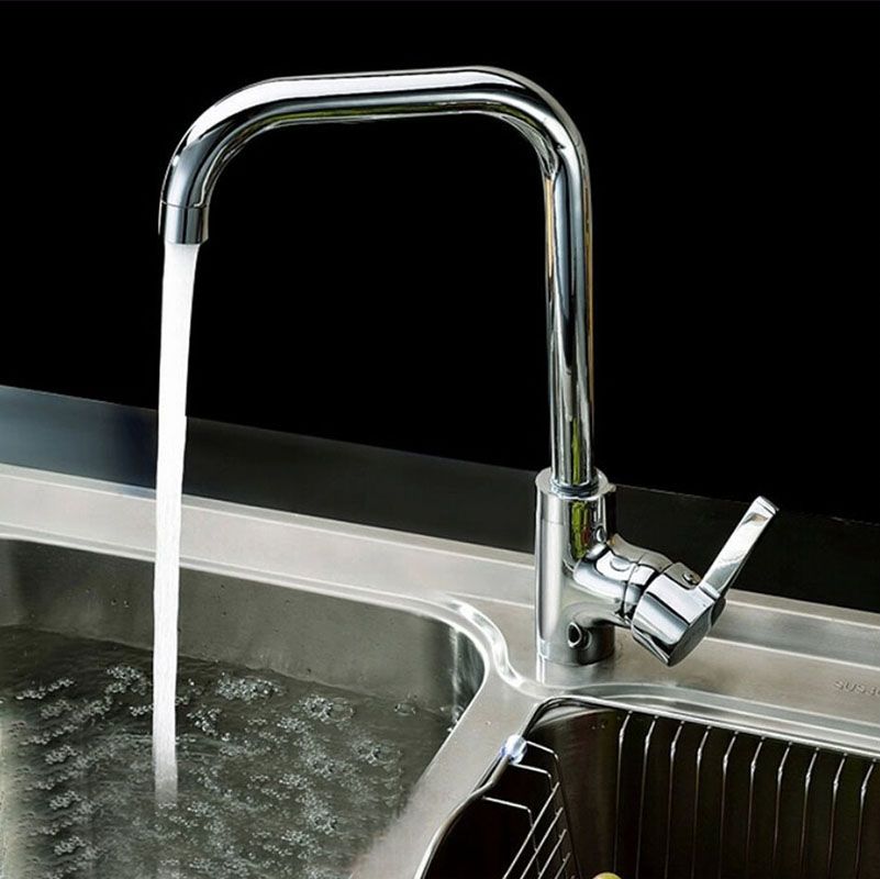 Kitchen Faucet Rotation Rule Shape Curved Pipe Tap Basin Plumbing Hardware Brass Sink