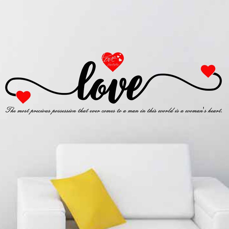europe style love wall sticker for living room bedroom couple lover