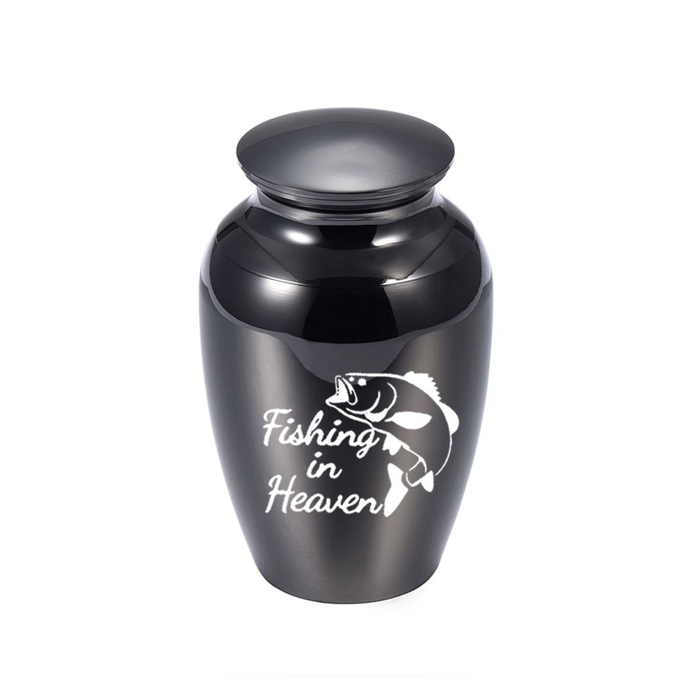 Wholesale 70x45mm Fishing In Heaven Cremation Urns Funeral Small