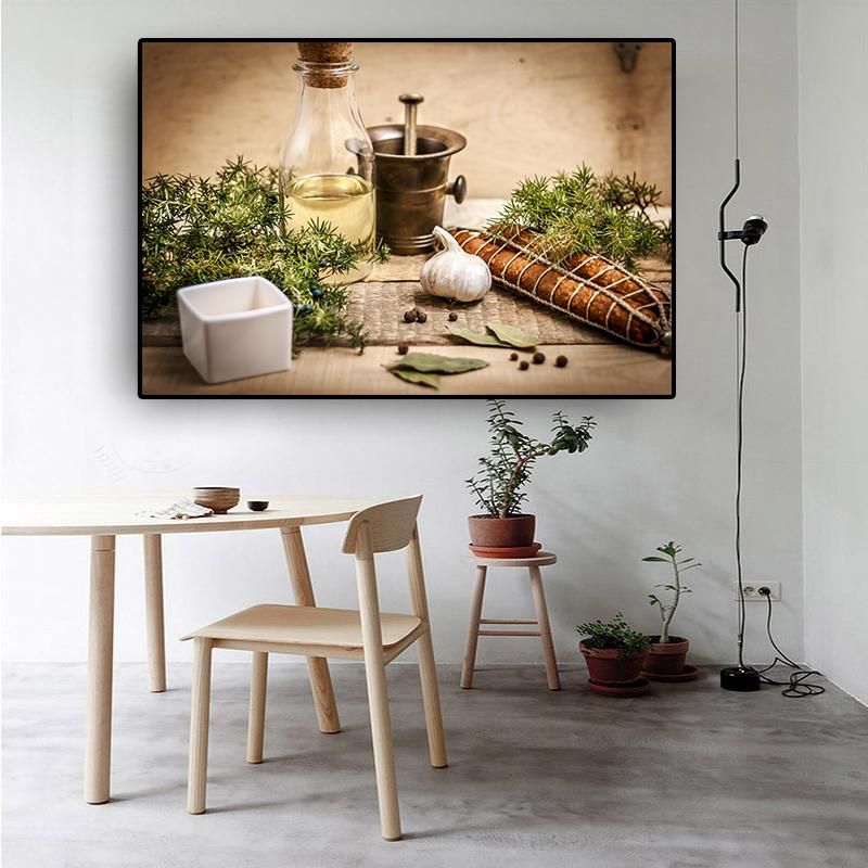 2021 Kitchen Canvas Painting Cooking Supplie Cuadros Posters And Prints