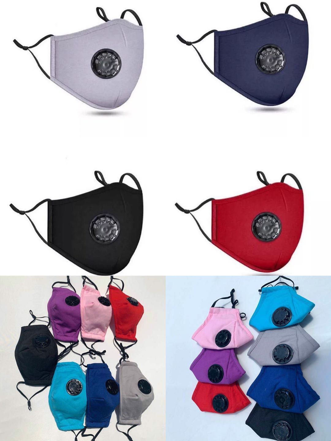 Download 2021 Adult Kids Cloth Mask With Valve Reusable Face Mask ...