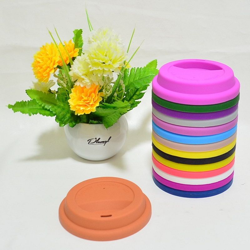 2021 9cm Silicone Cup Lids Reusable Silicone Coffee Milk Cup Cover