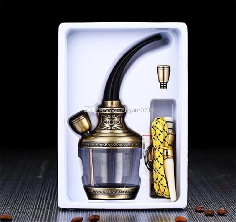 2021 Plastic Hookah Dual Use Mini Hookahs Cheap Alloy Smoking Tobacco