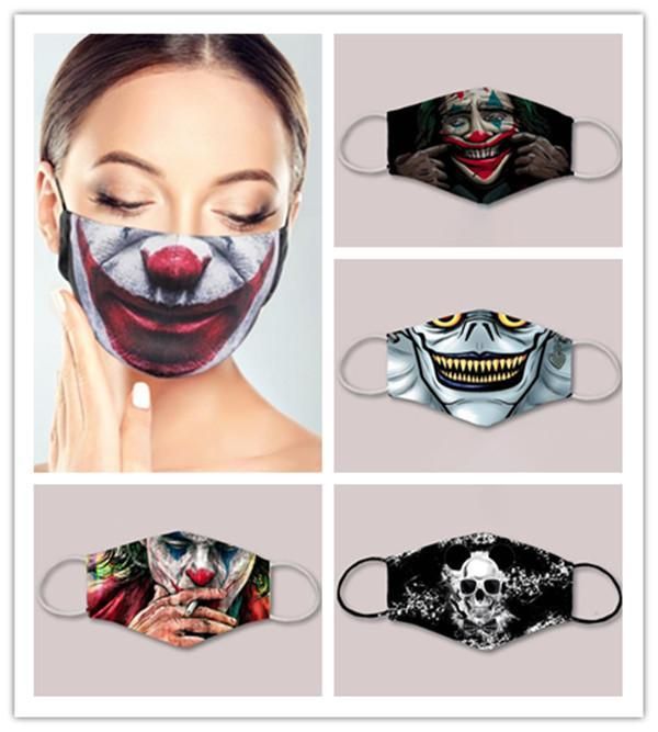 2021 New Fashion Designer Joker Skeleton 3D Printed Face Masks For ...