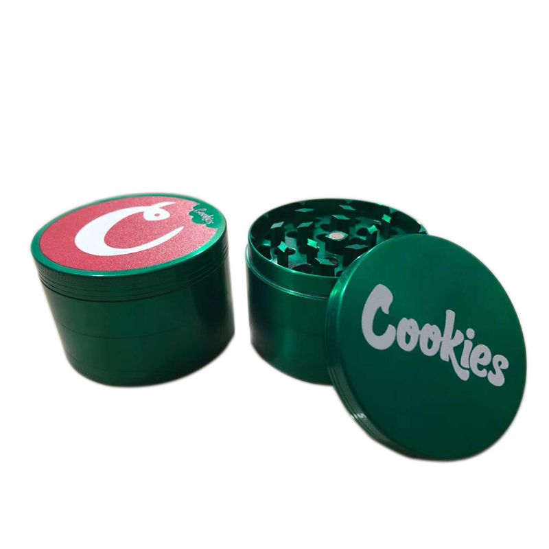 Newest Small Cookies Grinders With Logo Metal Alloy Cover Concave Tank