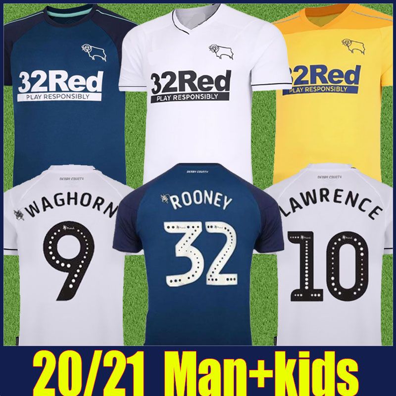 2020 2020 Derby County ROONEY Soccer Jersey Home Away ...