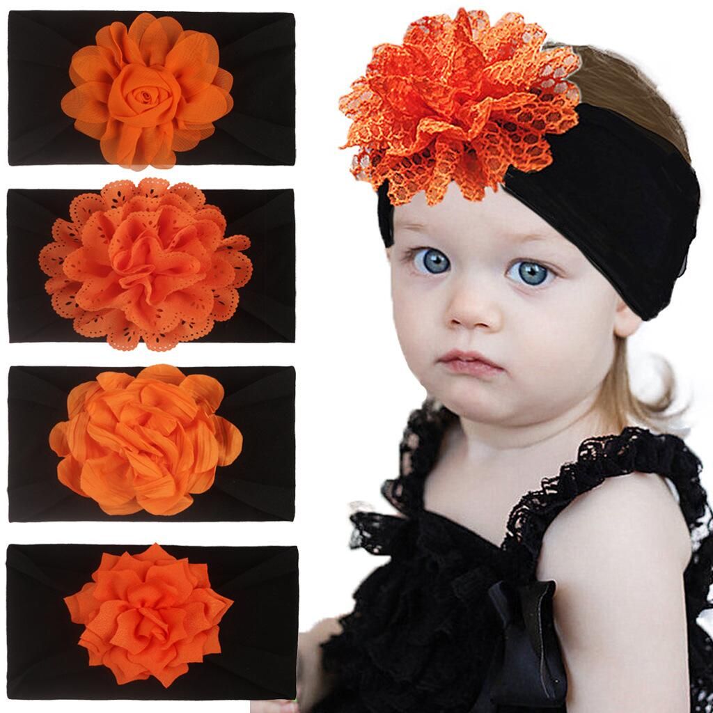Baby Halloween Headbands Halloween Flower Bow Head Bands Boutique Girls