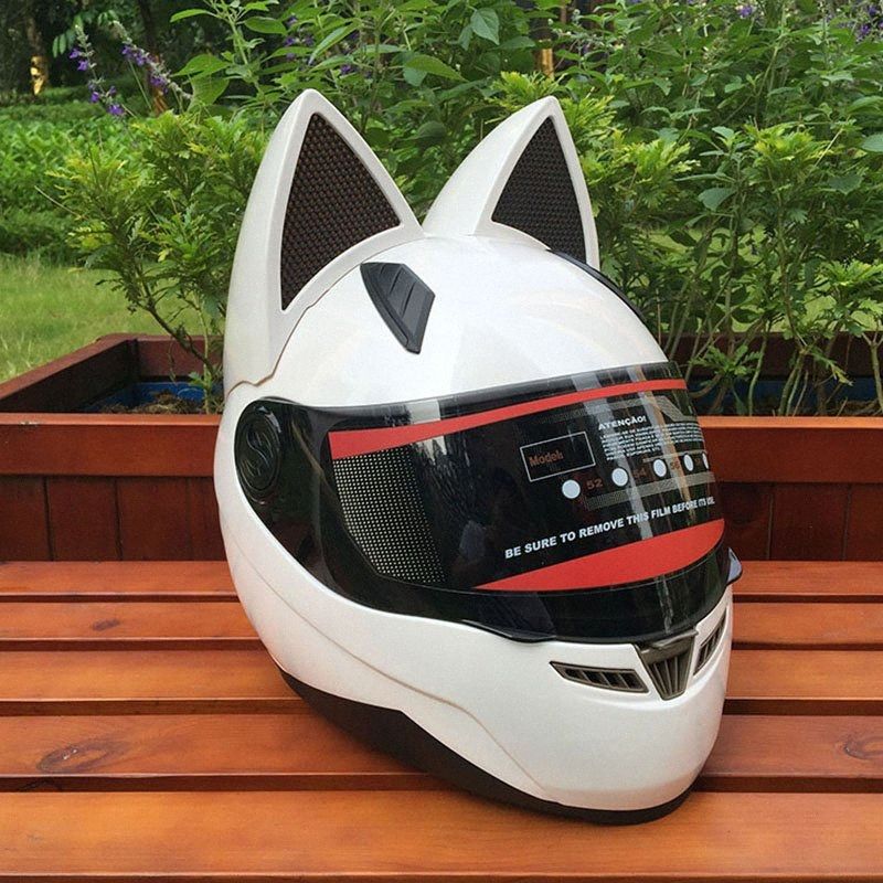 Women Personality Cat Helmet NITRINOS Brand Men Motorcycle ...