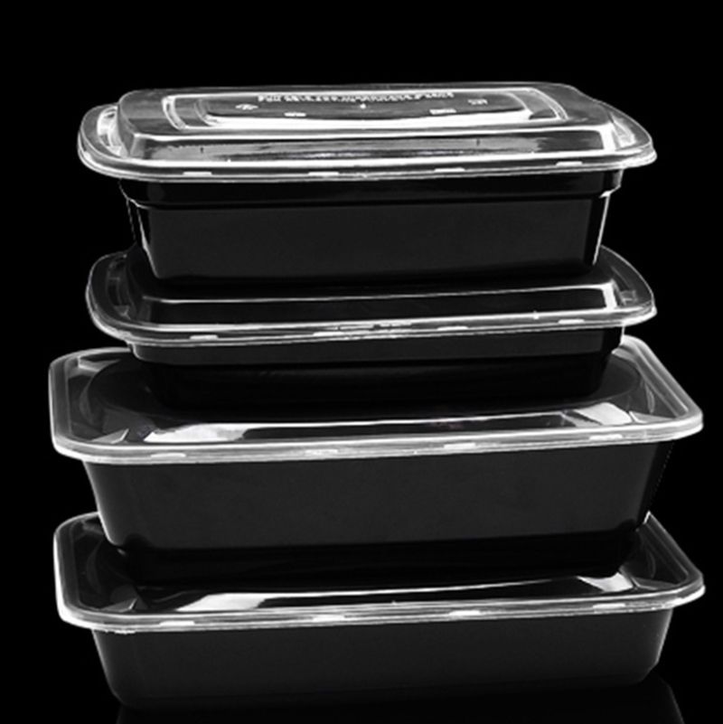 2021 Disposable Takeaway Packing Box 750ml Rectangular Plastic Fast