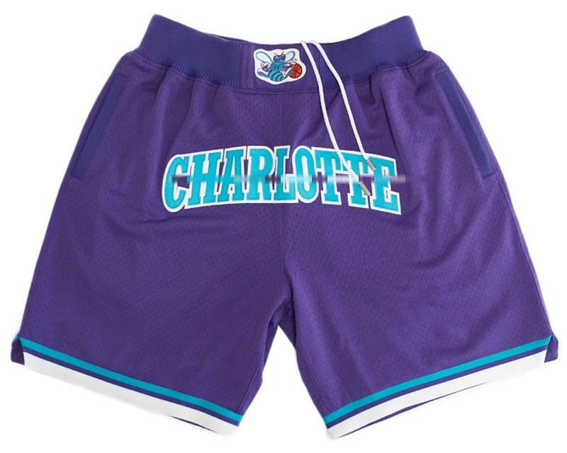 2021 Charlotte Men Basketball Shorts JUST DON By Mitchell