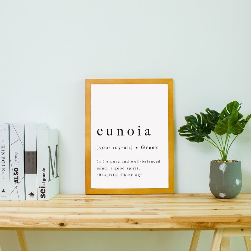 2021 Eunoia Greek Quote Print Beautiful Thinking Mind