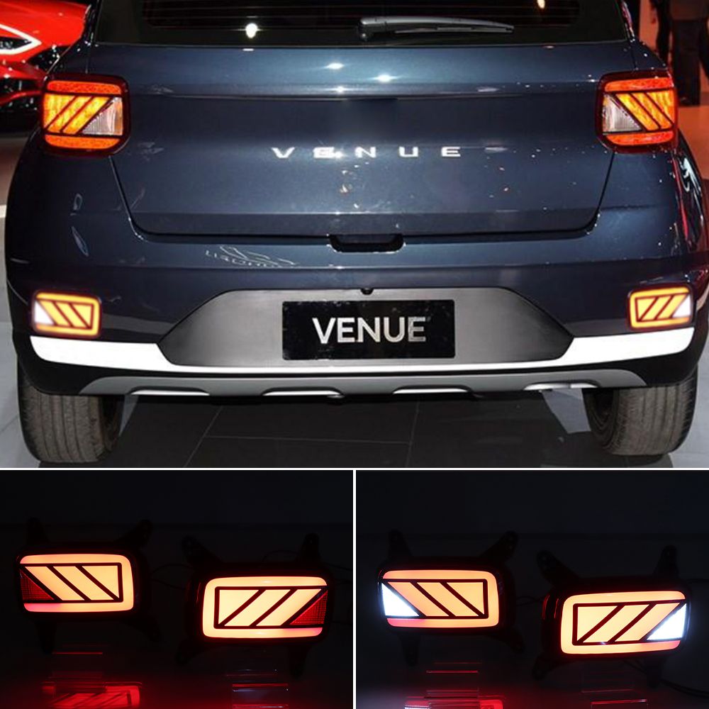 2021 LED Reflector For Hyundai Venue 2019 2020 Lamp Rear Fog Lamp