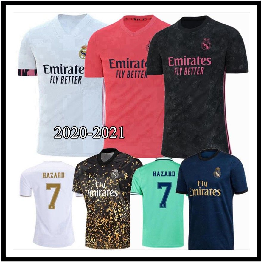 2020 2020 2021 REAL MADRID Jerseys 20 21 Soccer Jersey HAZARD SERGIO RAMOS BENZEMA VINICIUS ...