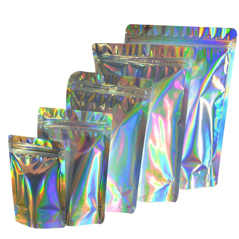 2020 7X10Cm Resealable Plastic Bags Near Me Holographic Resealable Bags