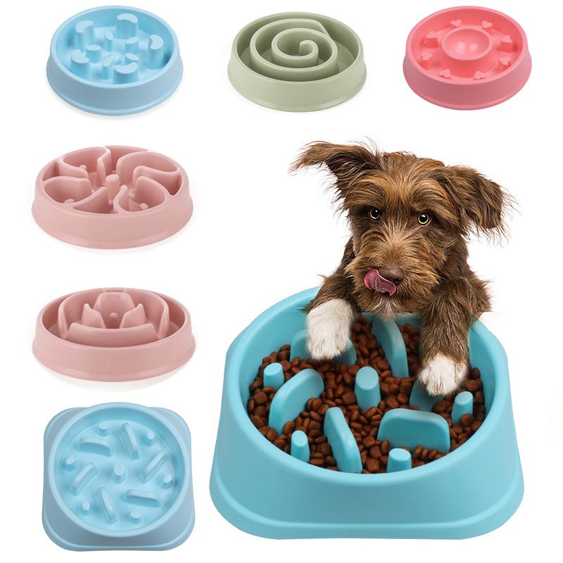 2020 Pet Slow Food Bowls Dog Puzzle Anti Choke Bowl No Food Bowl PP