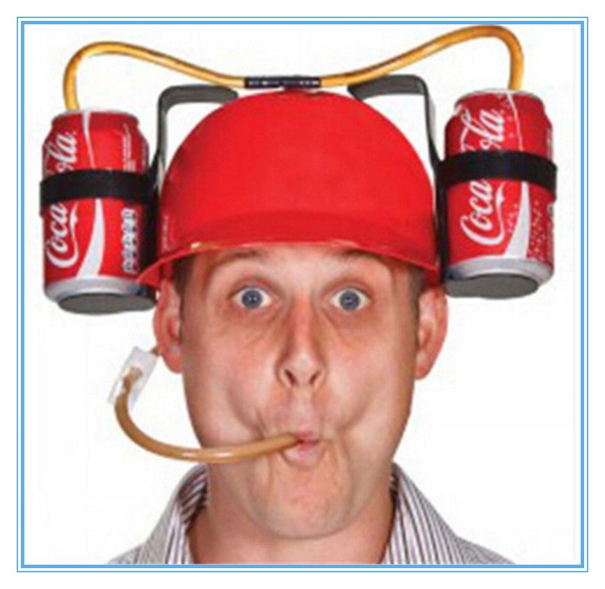 2021 Straw Helmet Drinking Hat Beer Soda Dual Straw