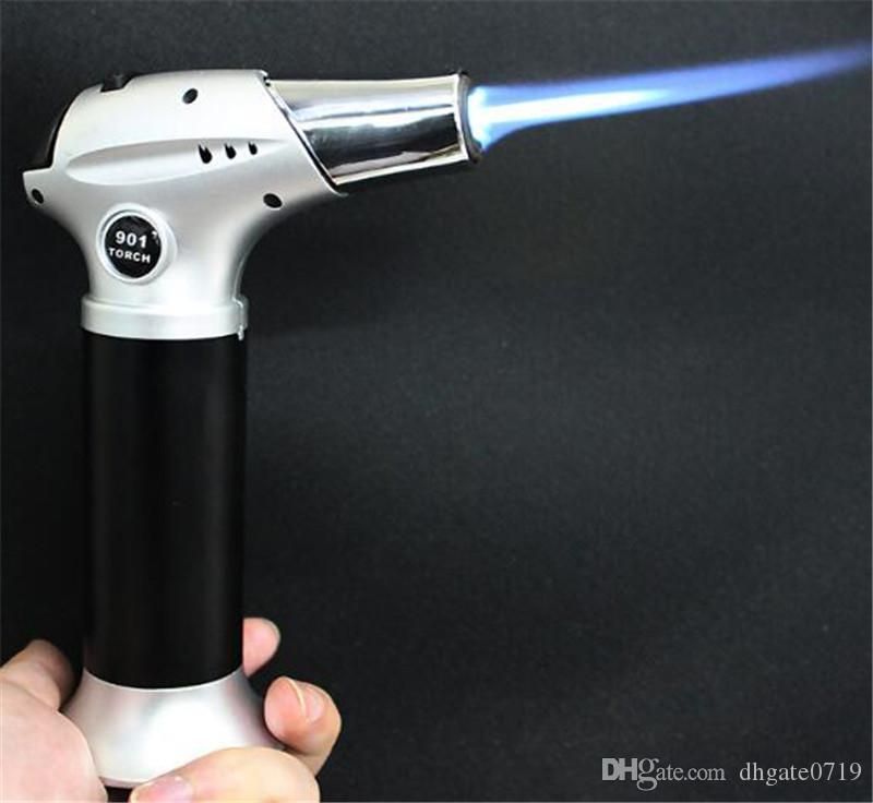 2021 Metal Gun Lighter Upside Down Jet Flame Jet Flame Torch Windproof Micro Butane Torch Cigar