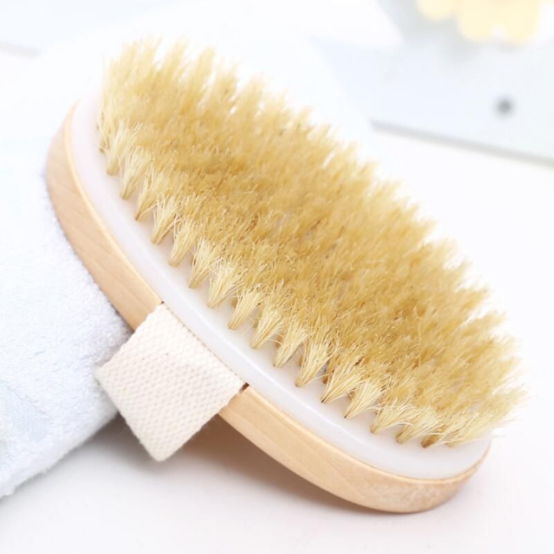 2021 Hot Wooden Oval Bath Brush Dry Skin Body Natural Health Soft