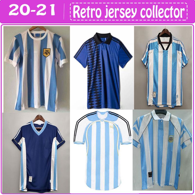 argentina 1986 retro home soccer jersey