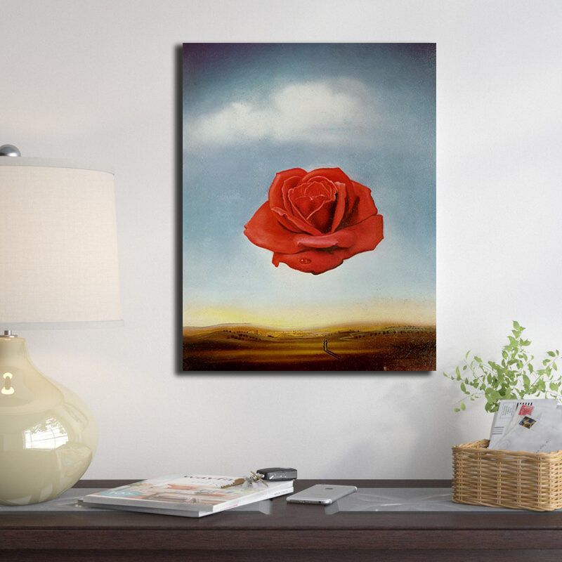 Download 2021 Salvador Dali Meditative Rose Flower Poster Painting Wall Art Posters And Prints Cuadros ...