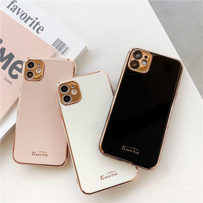 Luxury Gold Plated Electroplated Case For IPhone 11 Pro Max 8 Plus 7 Xr Xs X Silicone Camera