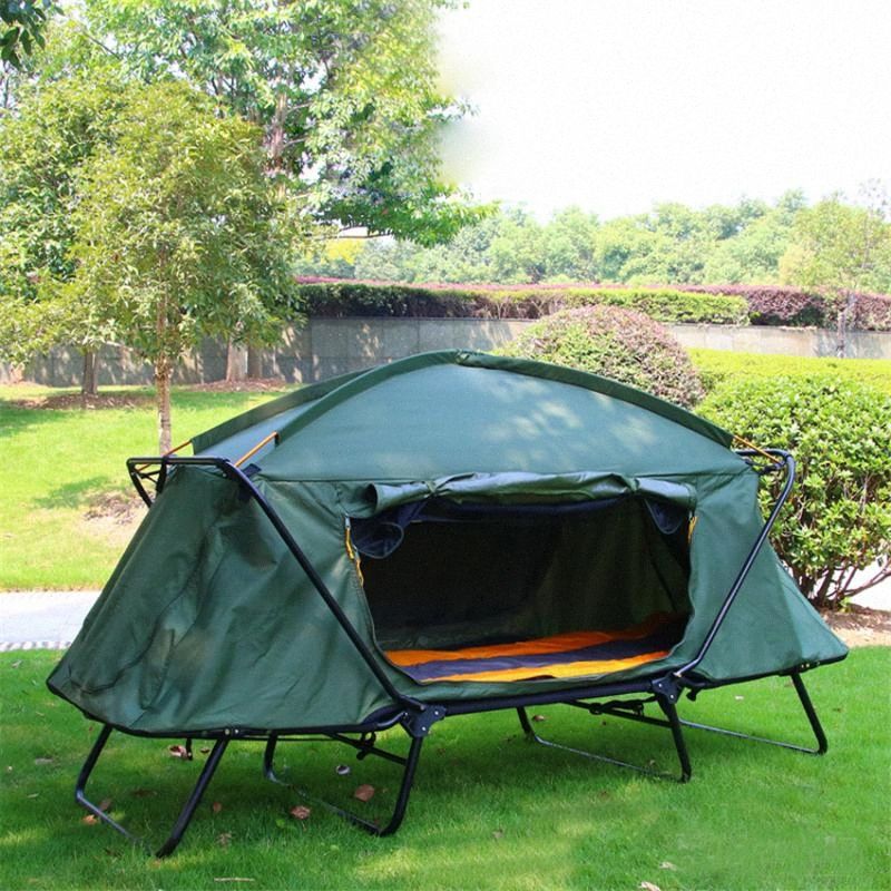 Outdoor Thickened Oxford Cloth Warm Off Ground Tent Waterproof Double