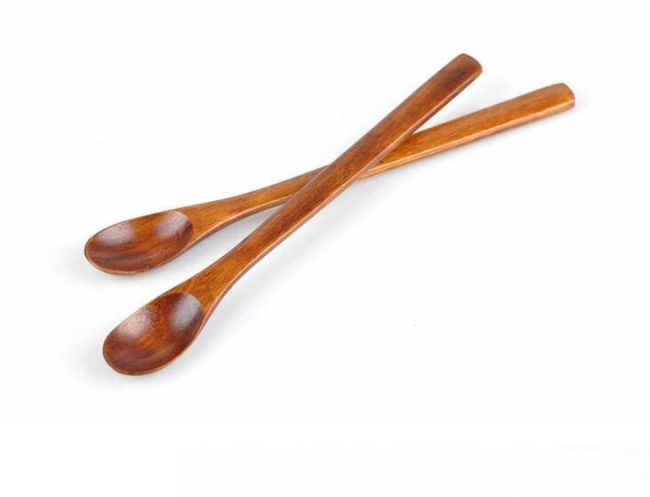 2020 Trendy Wooden Honey Spoon For Honey Jar Long Handle Mixing Spoon Coffee Stirrer Natural