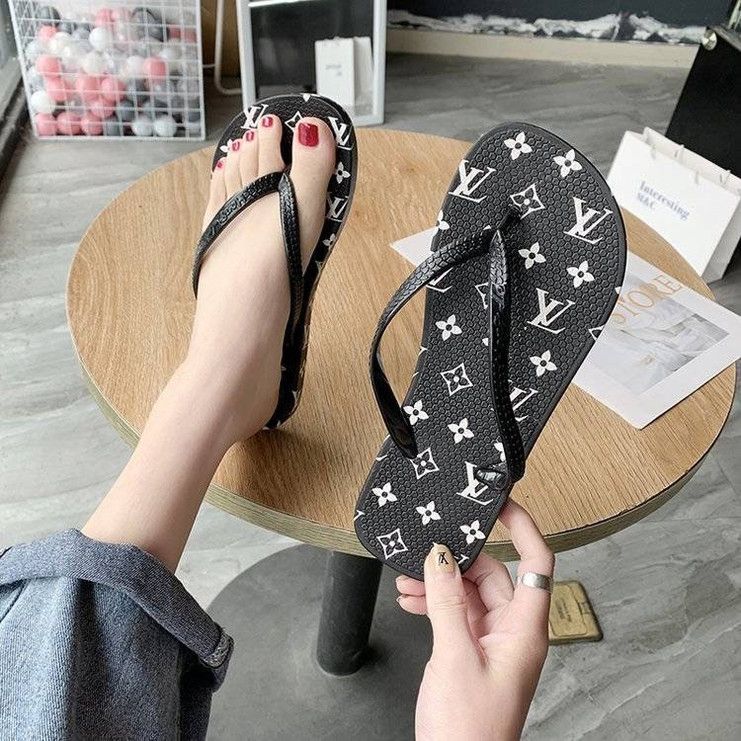 Fashion Flip Flops For Men And Women Designer Slippers L̴V Ladies Sliders Sandals Louìs Vuìtton ...