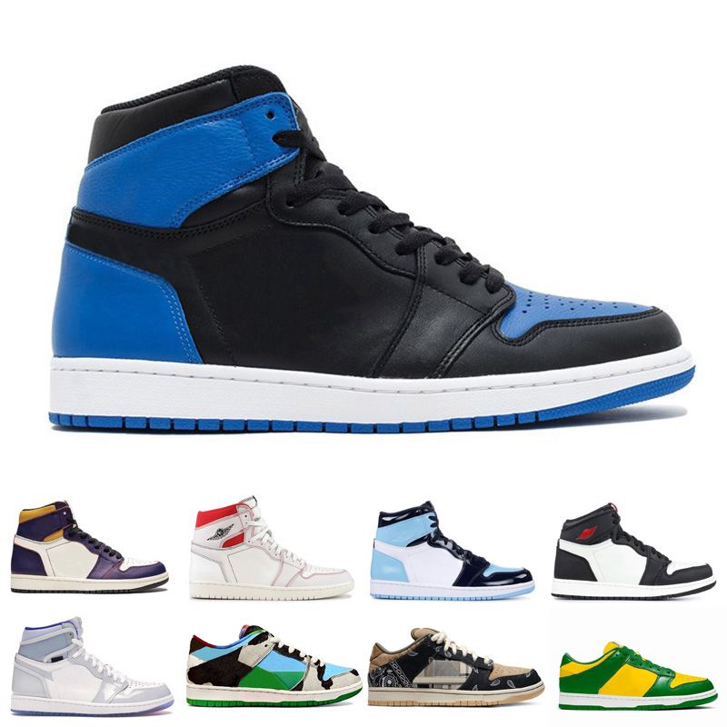 Classic Royal Blue 1 1s Men Basketball Shoes Court Purple Varsity Red