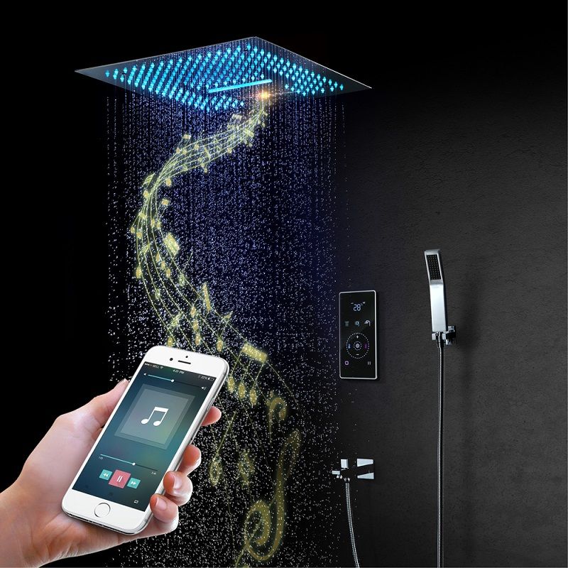 2021 Music Shower Head 16 Inch Rain And Waterfall Massage Ceiling Flush