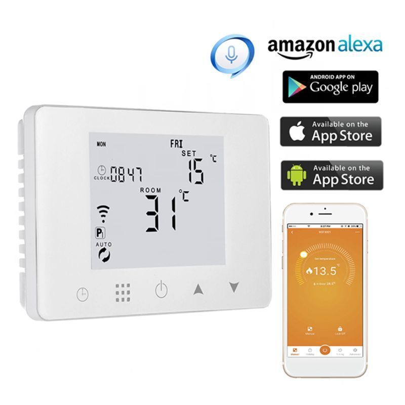 Discount WiFi Room Thermostat Gas Boiler Wall Mounted Heating Wireless