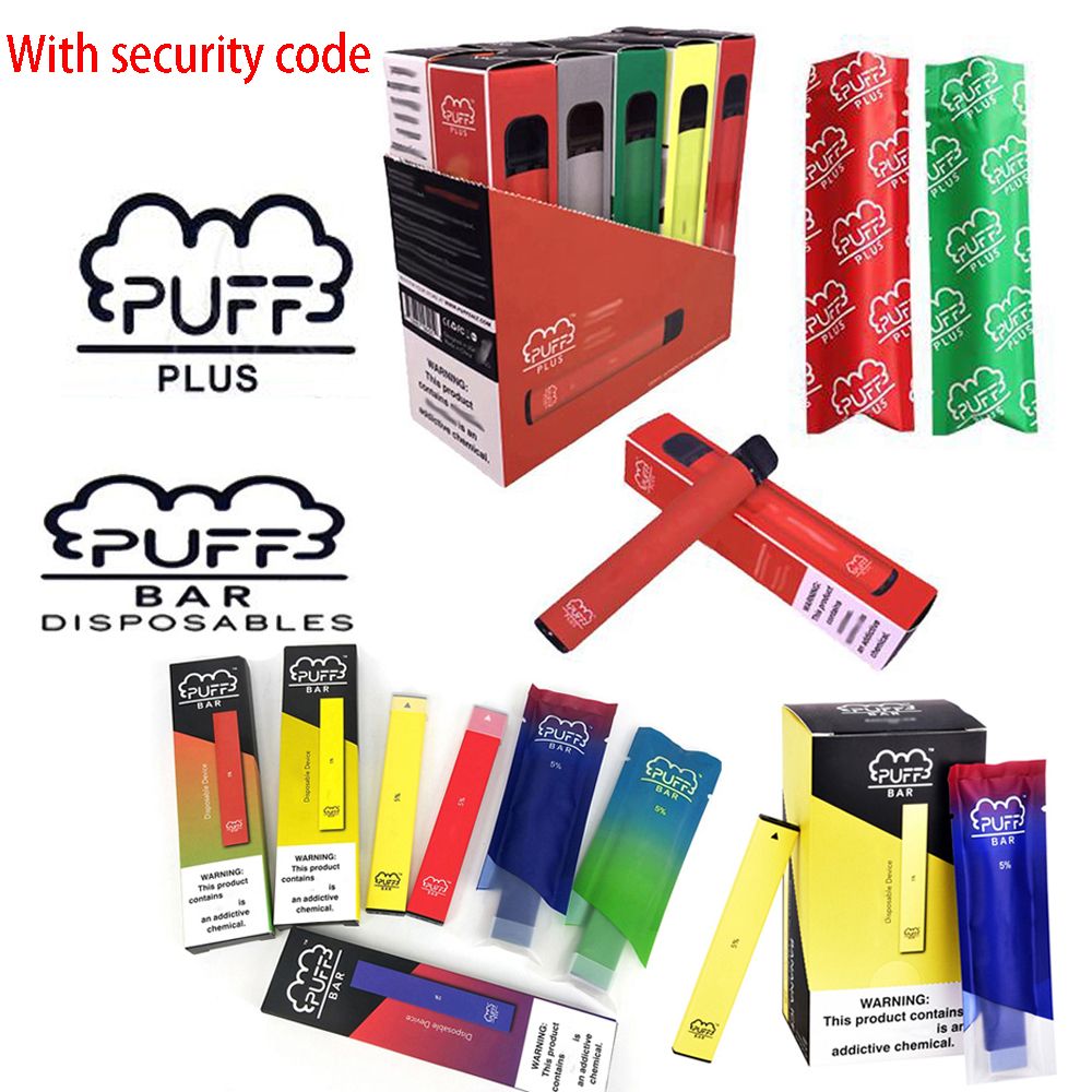 With Verify Code Puff Bars Puffplus Disposable Vape Pen Pre Filled 3