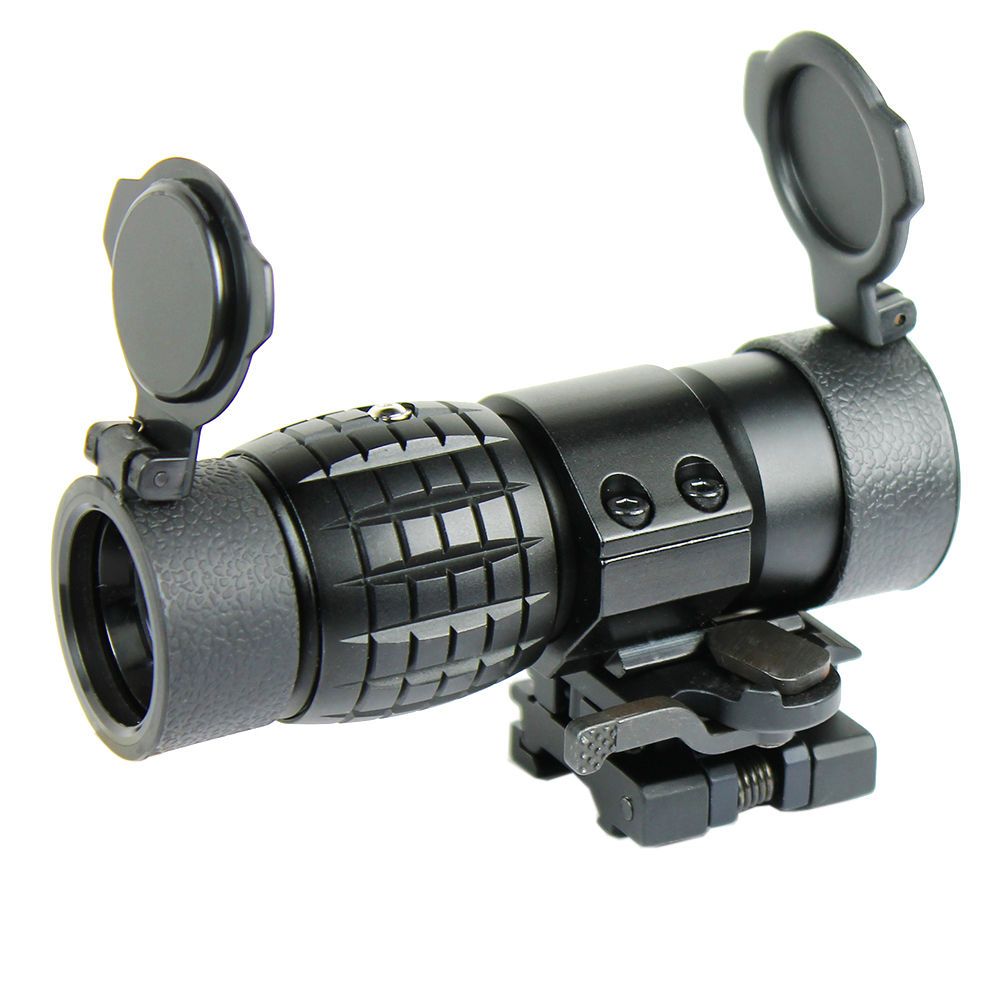 Tactical 3X Fts Magnifier Rifle Scope With Flip To Side Mount &Lens