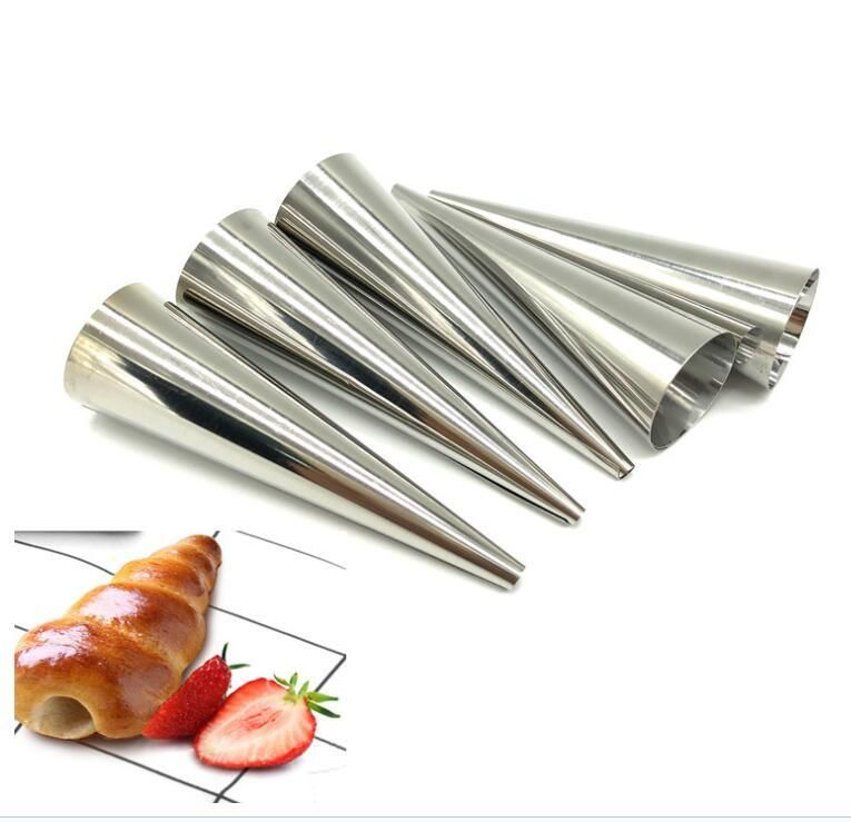 2021 DIY Baking Cones Moulds Stainless Steel 430 Spiral Baked