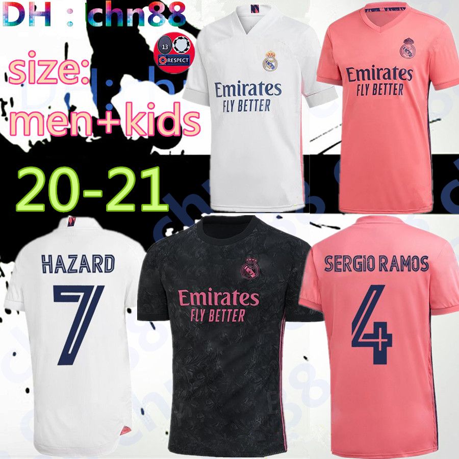 2020 2020 2021 REAL MADRID Jerseys 20 21 Soccer Jersey HAZARD SERGIO RAMOS BENZEMA VINICIUS ...