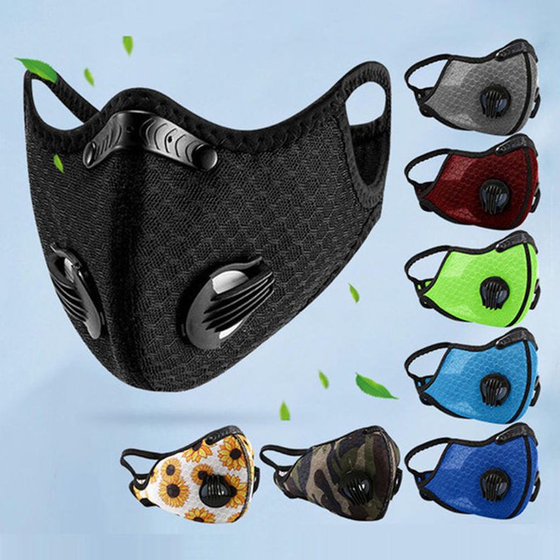 Cheap Cycling Mask Activated Carbon Face Masks PM2.5 Anti Dust Sport Running Training Bike