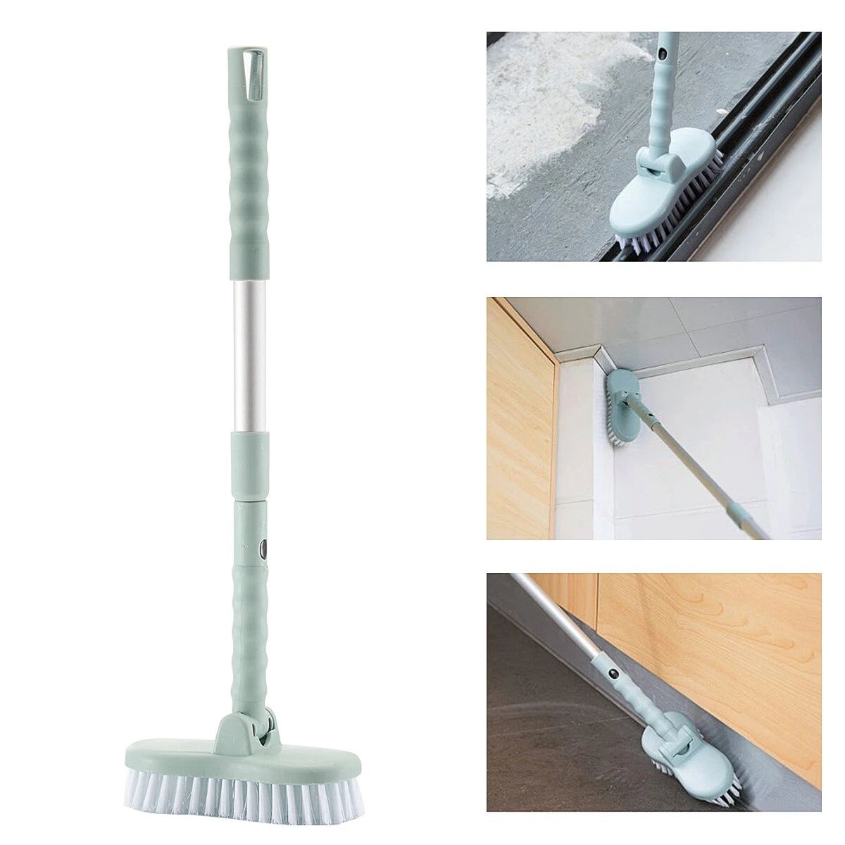 Best Retractable Bathroom Long Handle Brush Wall Floor Scrub BathTub