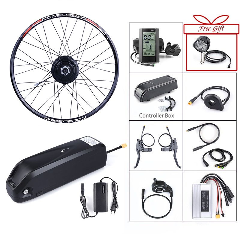 2021 E Bike Front Hub Motor 48V 500W Bafang Brushless Gear Electric Bicycle Conversion Kits With