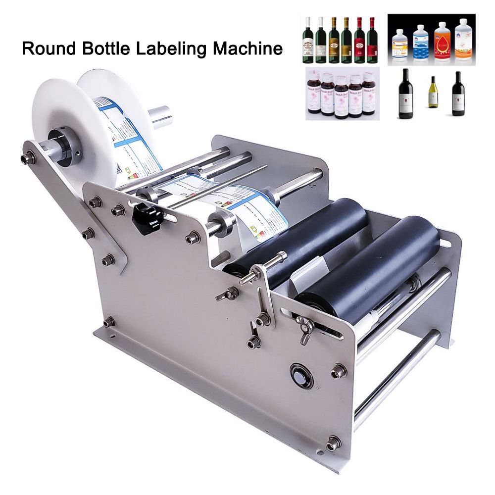 2021 Manual Labeling Machine Labeler Round Bottle Labelling Device For