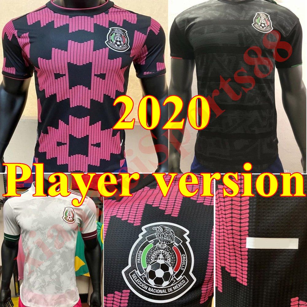 2021 PLAYER VERSION 20 21 Mexico Soccer Jerseys Home Away H.LOZANO DOS ...