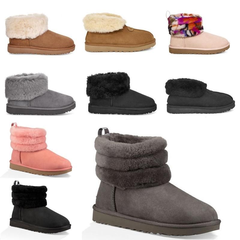 2020 New Womens Wgg Snow Boots Ankle Short Half Bow Fur Designer For