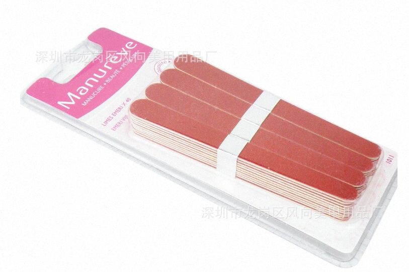 Wholesale Hot Sale Wholesale Nail Tool Wooden Thin Nail File Emery Board 11.5cm /Bag Grit 180 ...