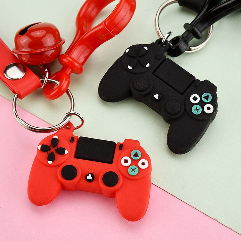 Men'S Simple Video Game Handle Keychain Couple Joystick Machine
