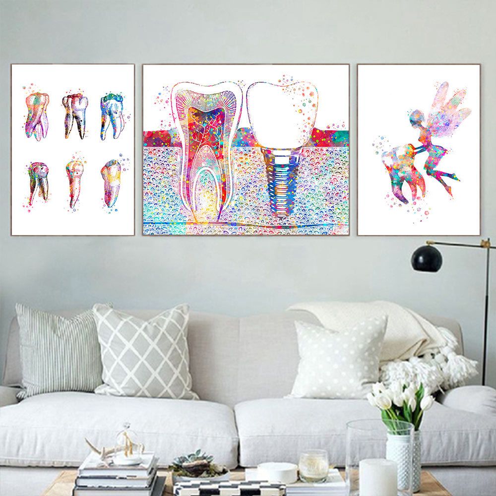 2021 Dental Art Poster Tooth Implant Canvas Painting Dentistry