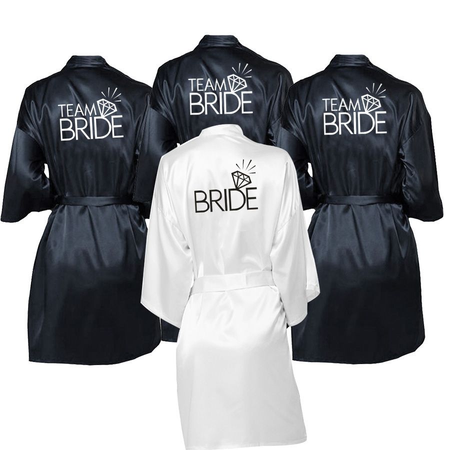 Shop Women's Sleepwear Online, Wedding Party Team Bride Robe Kimono ...