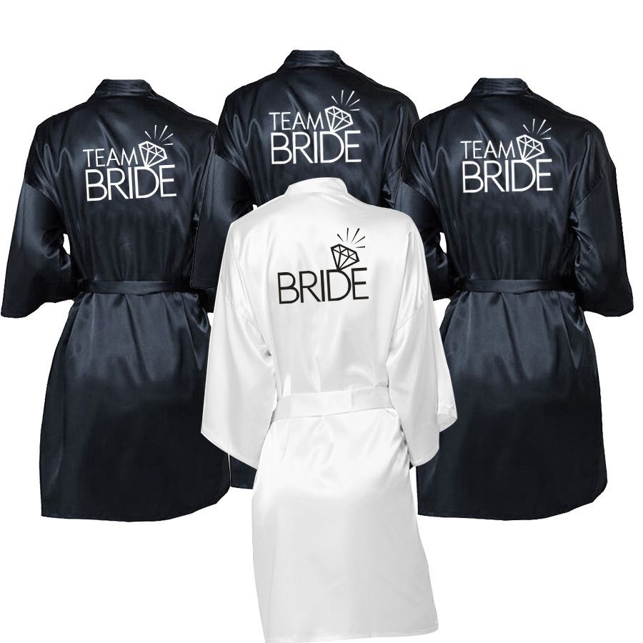 Shop Women's Sleepwear Online, Wedding Party Team Bride Robe Kimono