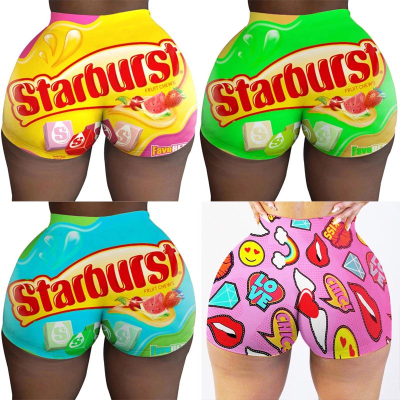 snickers candy booty shorts
